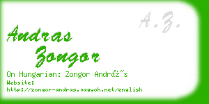 andras zongor business card